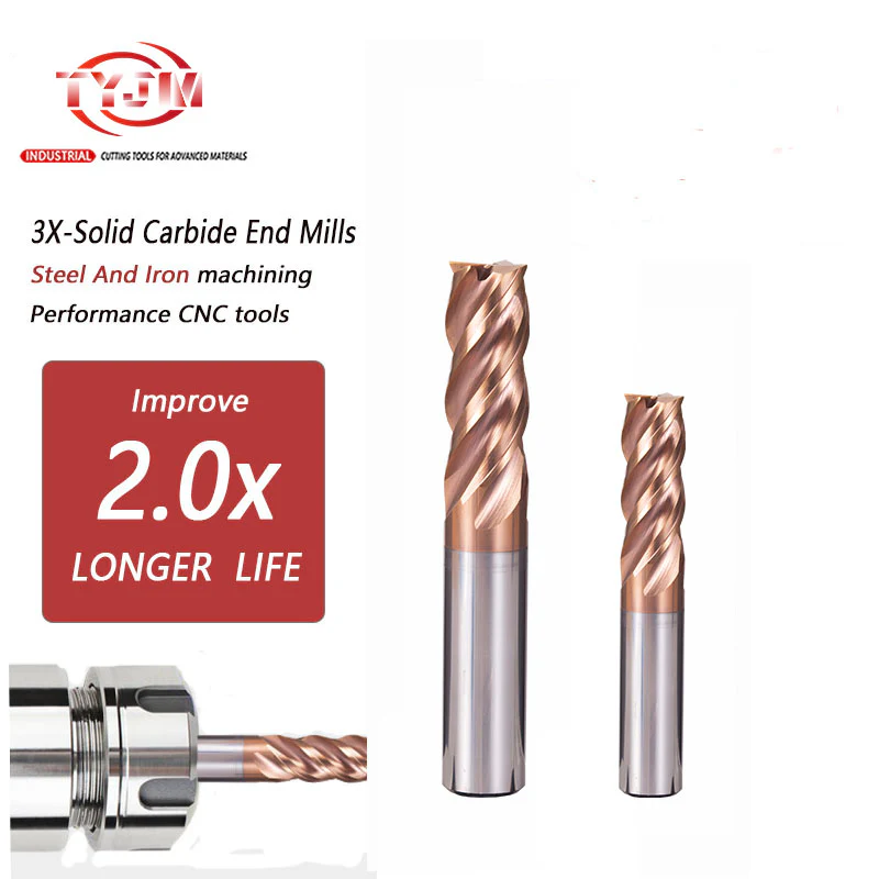 Dao phay ngón đa năng 3X - Hợp kim cacbua rắn phủ nano AlTiSiN - Ảnh 6